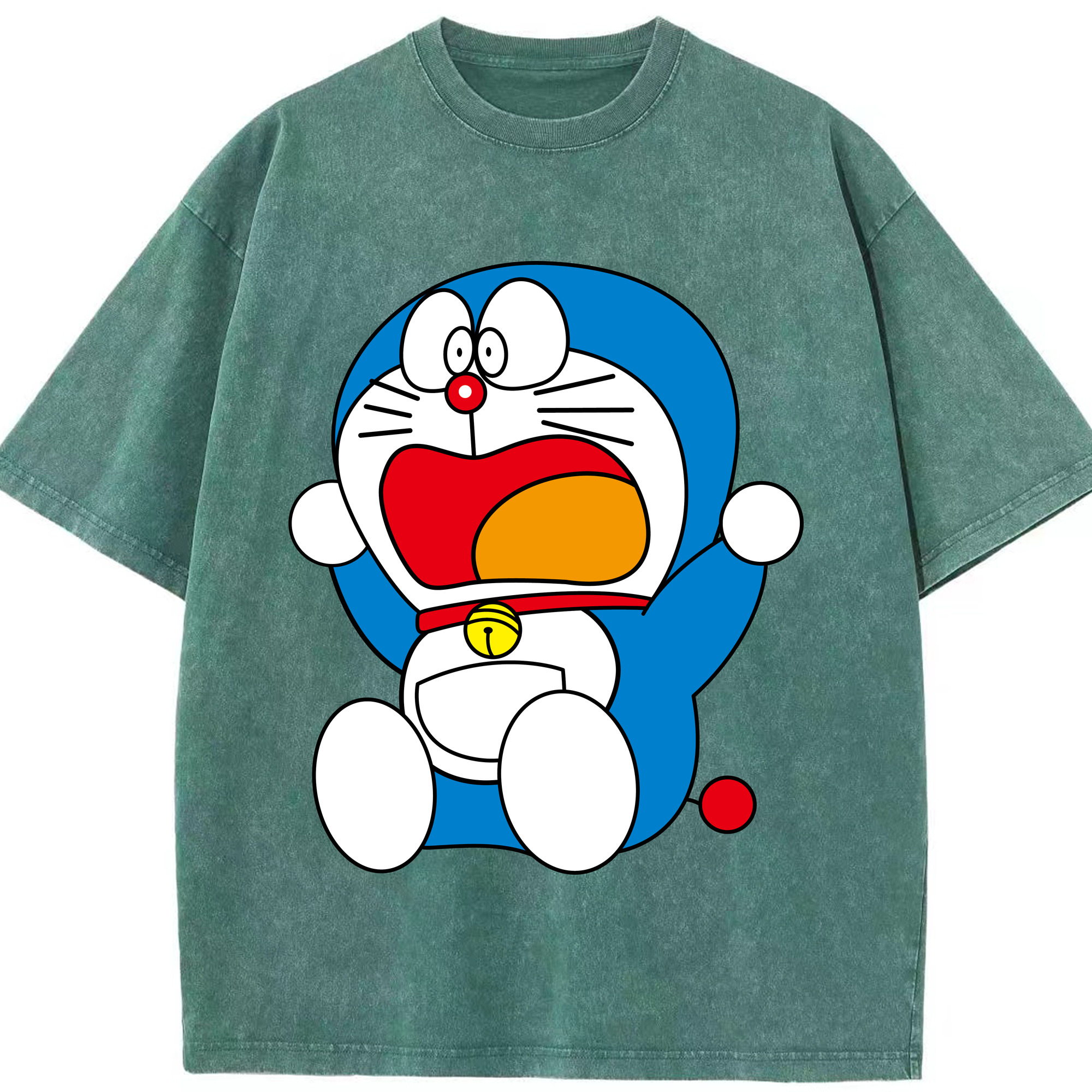 （画像用） ドラえもん Doraemon 綿100% ヴィンテージ風 半袖Tシャツ（フロントプリント）